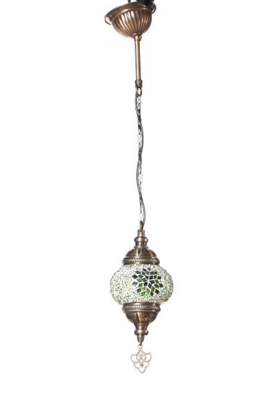 Size 1 Antique Mosaic Hanging Lamp